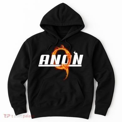 QAnon The Rabbit Storm Fire Logo Hoodie