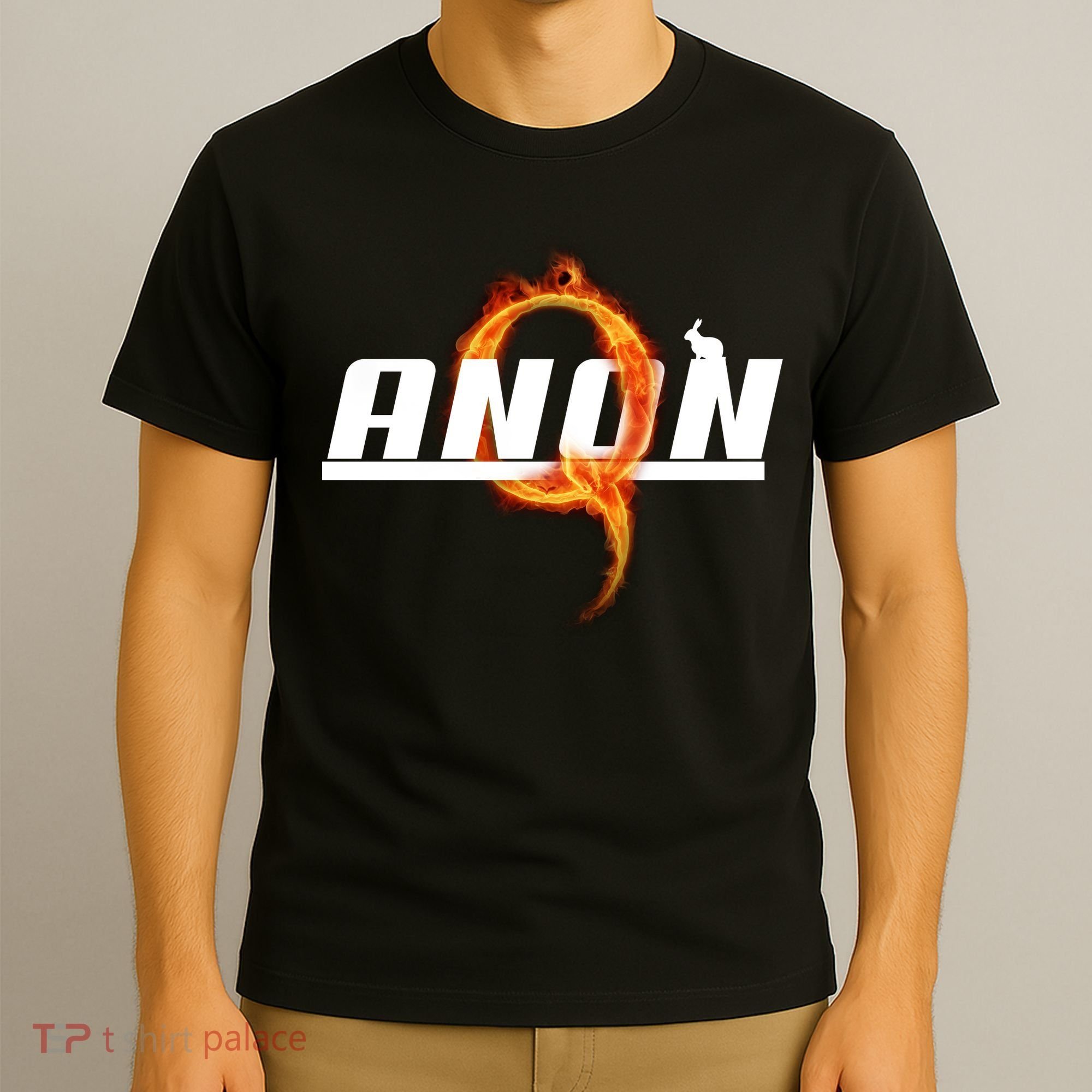 QAnon The Rabbit Storm Fire Logo T-Shirt