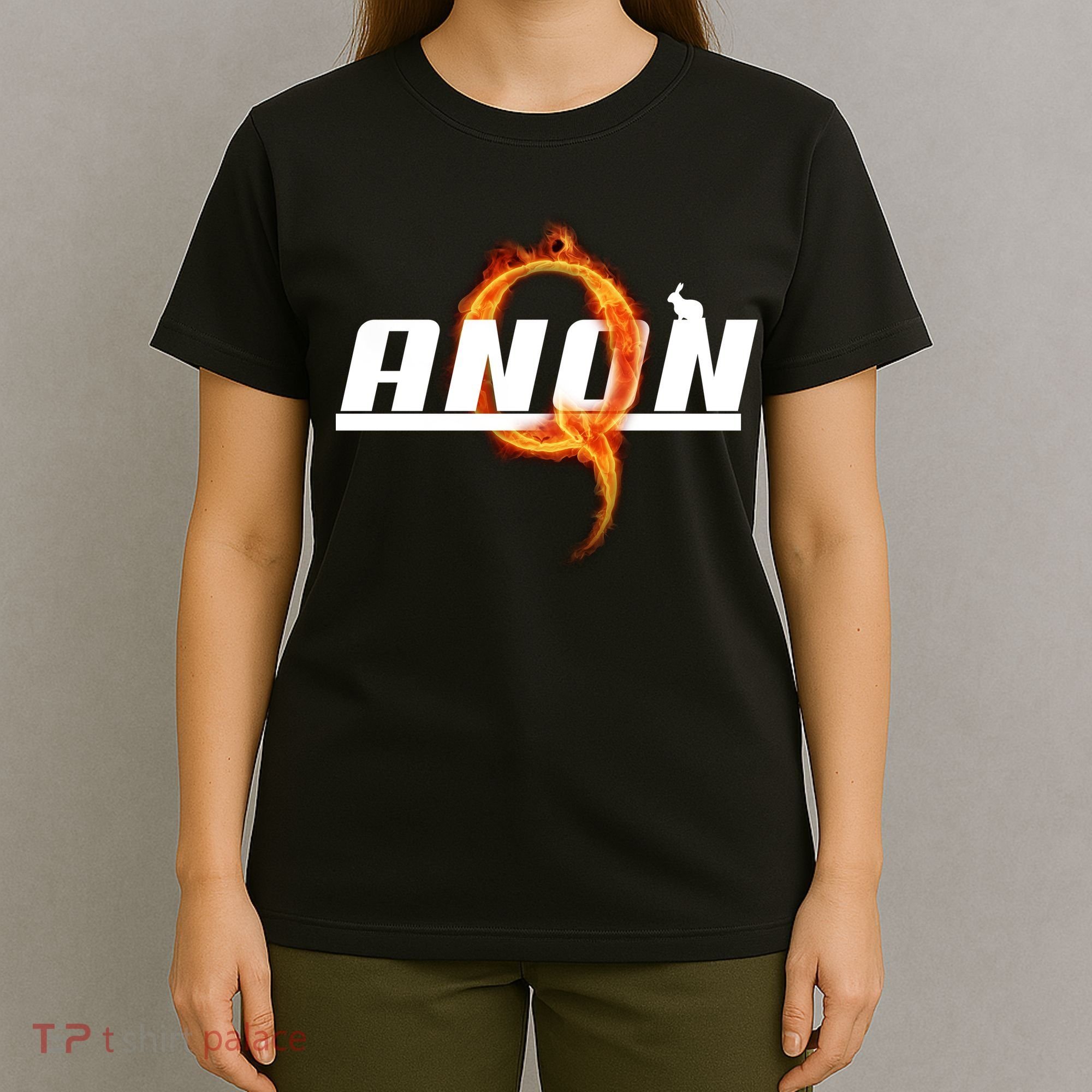 QAnon The Rabbit Storm Fire Logo T-Shirt