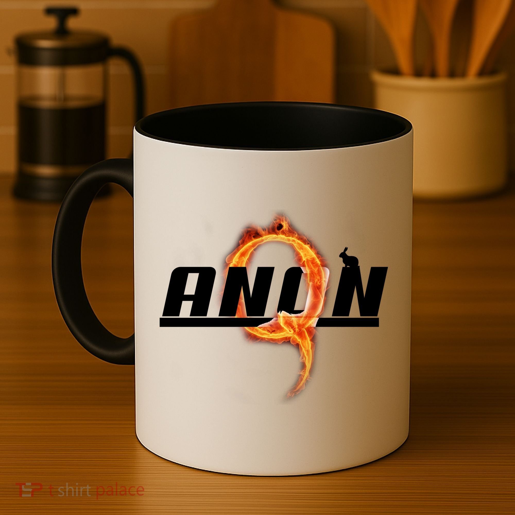 QAnon The Rabbit Storm Fire Logo Coffee Mug