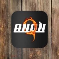 QAnon The Rabbit Storm Fire Logo Coaster thumb 0