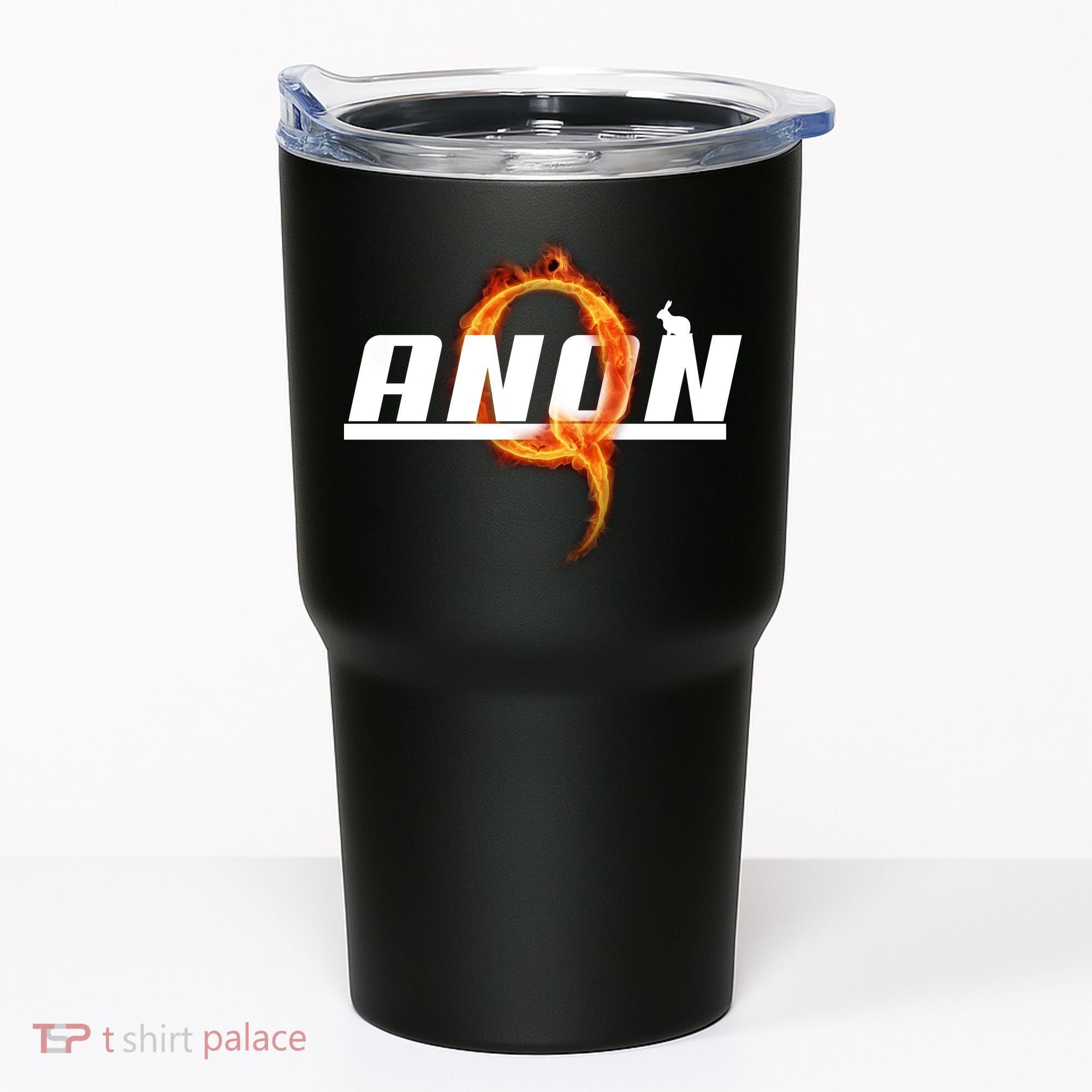 QAnon The Rabbit Storm Fire Logo Tumbler