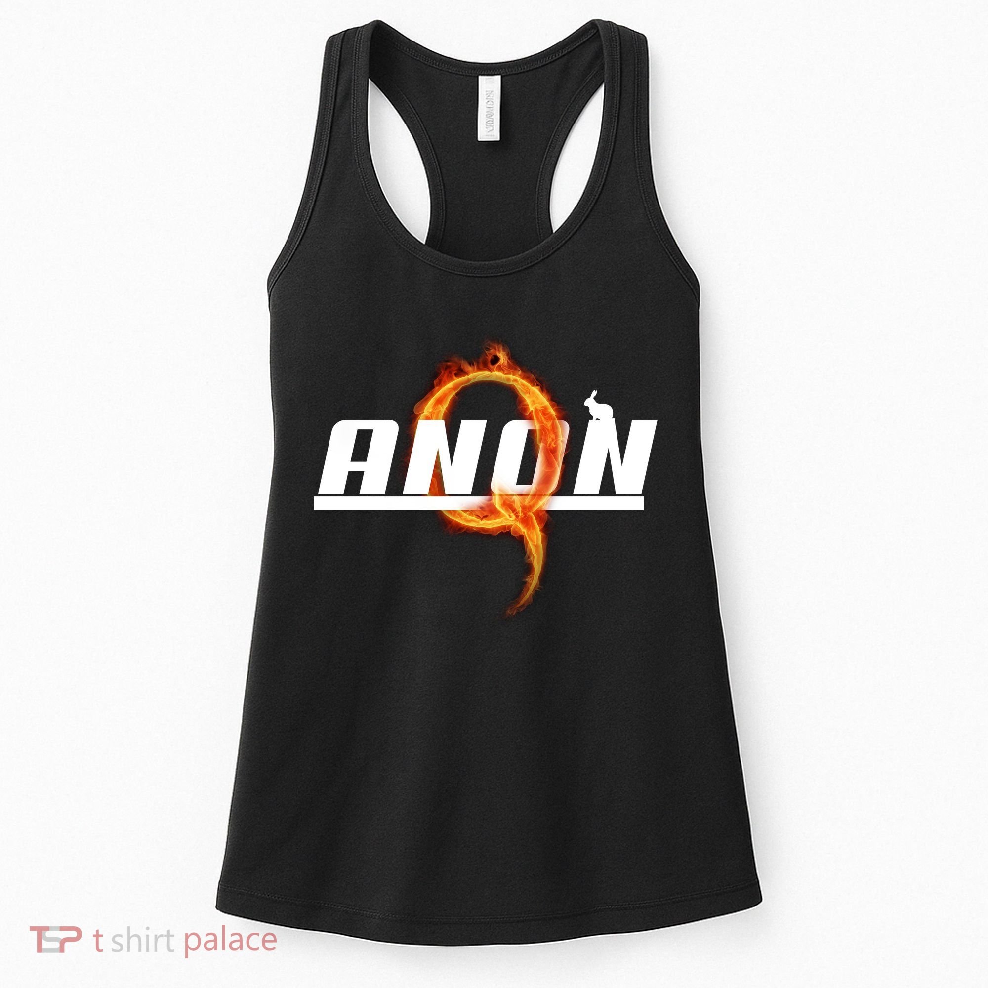 QAnon The Rabbit Storm Fire Logo Women's Tank Top