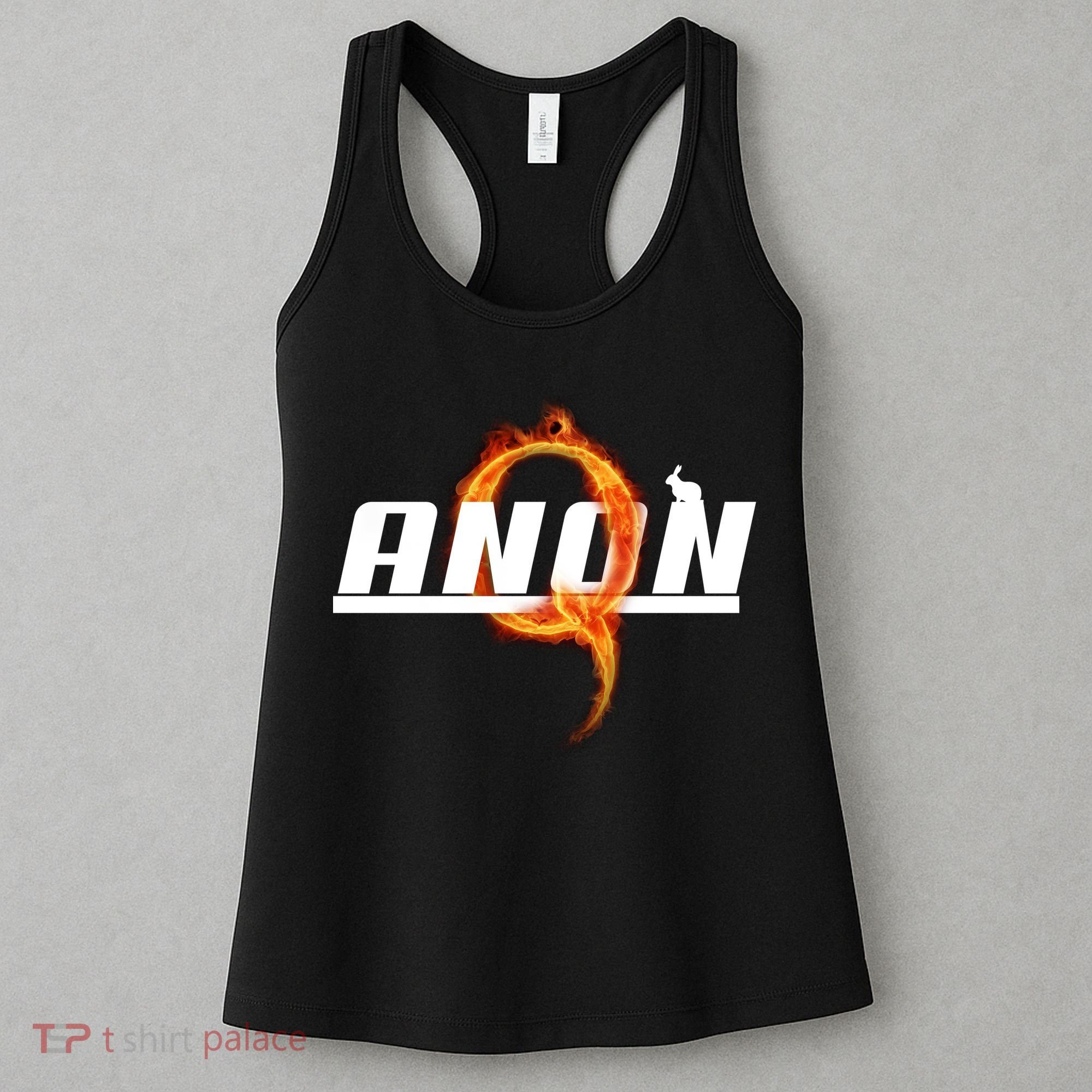 QAnon The Rabbit Storm Fire Logo Women's Tank Top