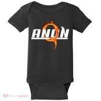 QAnon The Rabbit Storm Fire Logo Baby Bodysuit thumb 0