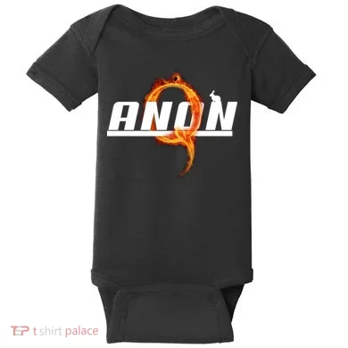 QAnon The Rabbit Storm Fire Logo Baby Bodysuit