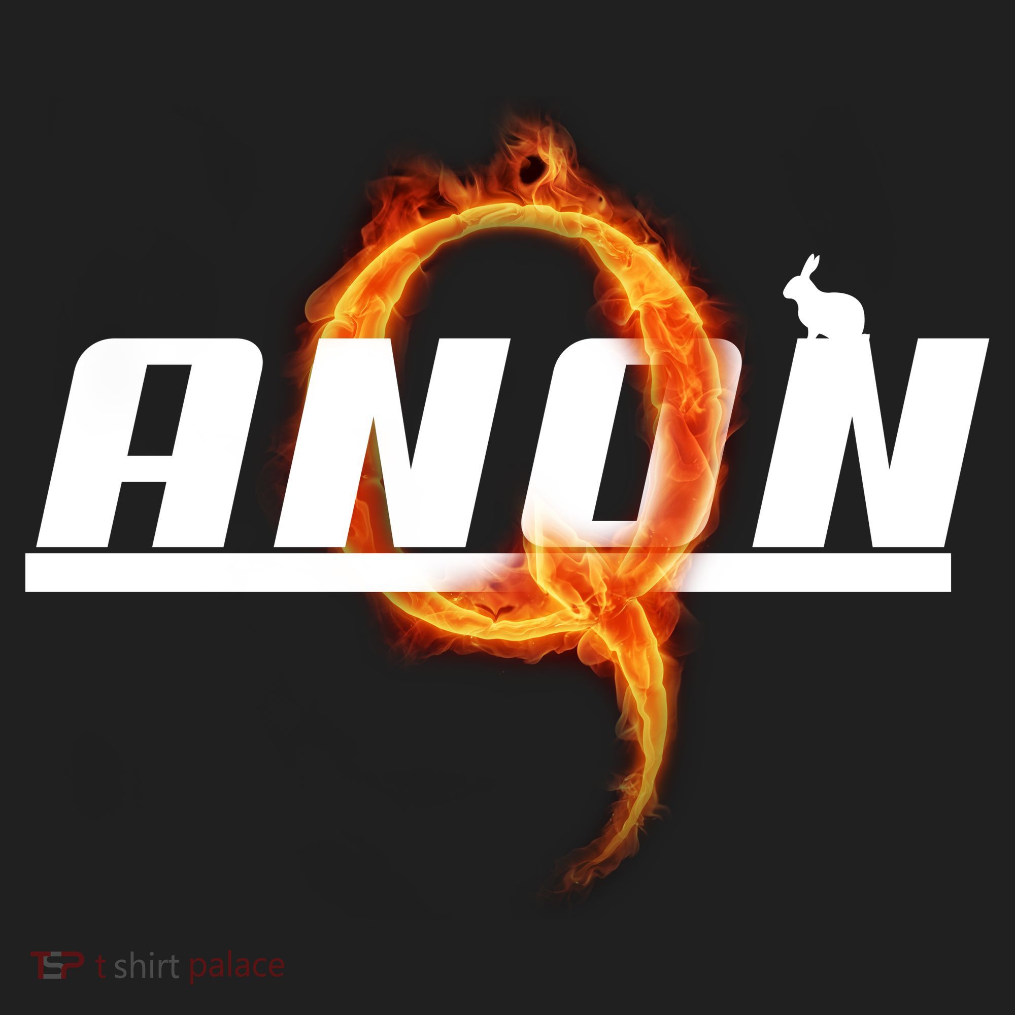 QAnon The Rabbit Storm Fire Logo Golf Towel