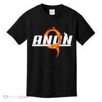 QAnon The Rabbit Storm Fire Logo Kids T-Shirt thumb 0