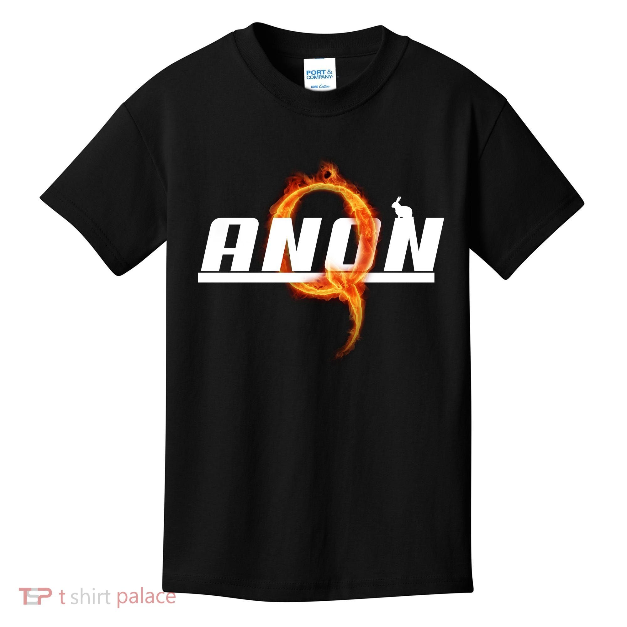 QAnon The Rabbit Storm Fire Logo Kids T-Shirt
