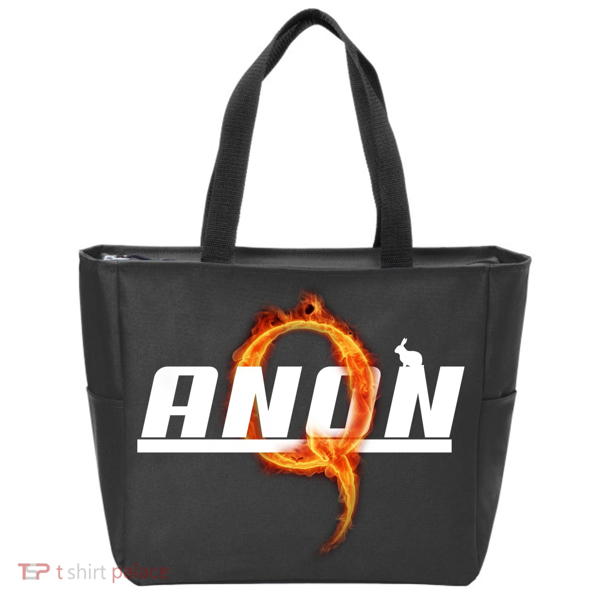 QAnon The Rabbit Storm Fire Logo Tote Bag