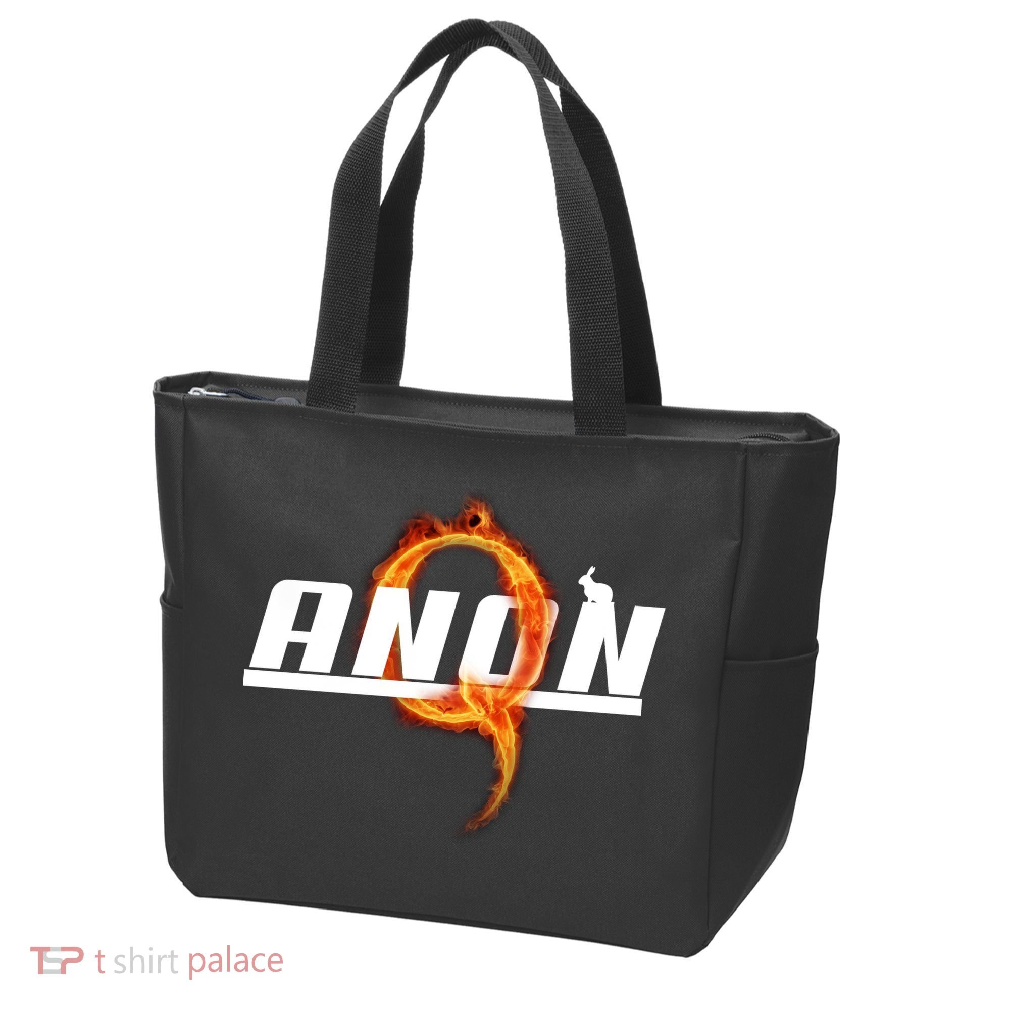 QAnon The Rabbit Storm Fire Logo Tote Bag