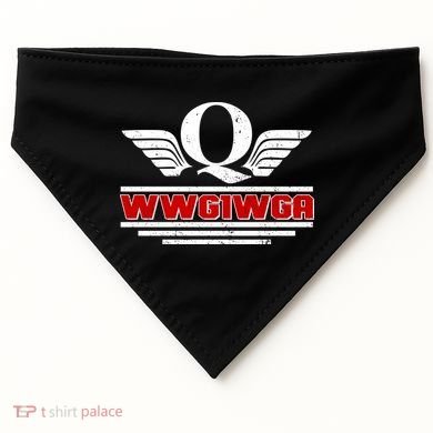 QAnon Wings WWG1WGA USA-Made Doggie Bandana