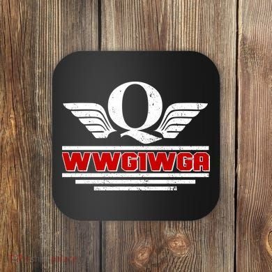 QAnon Wings WWG1WGA Coaster