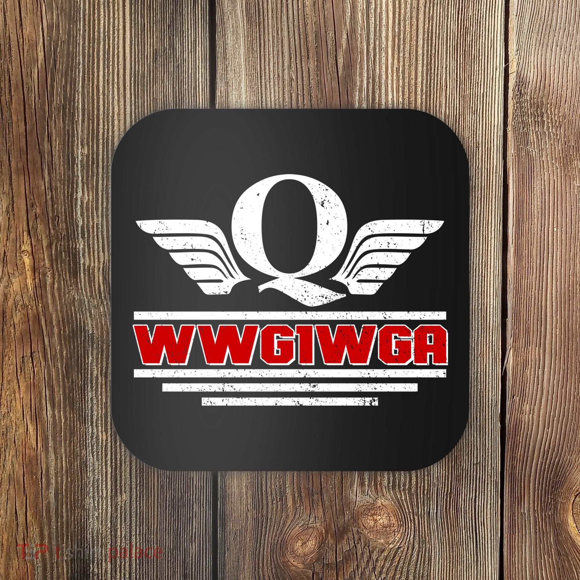 QAnon Wings WWG1WGA Coaster