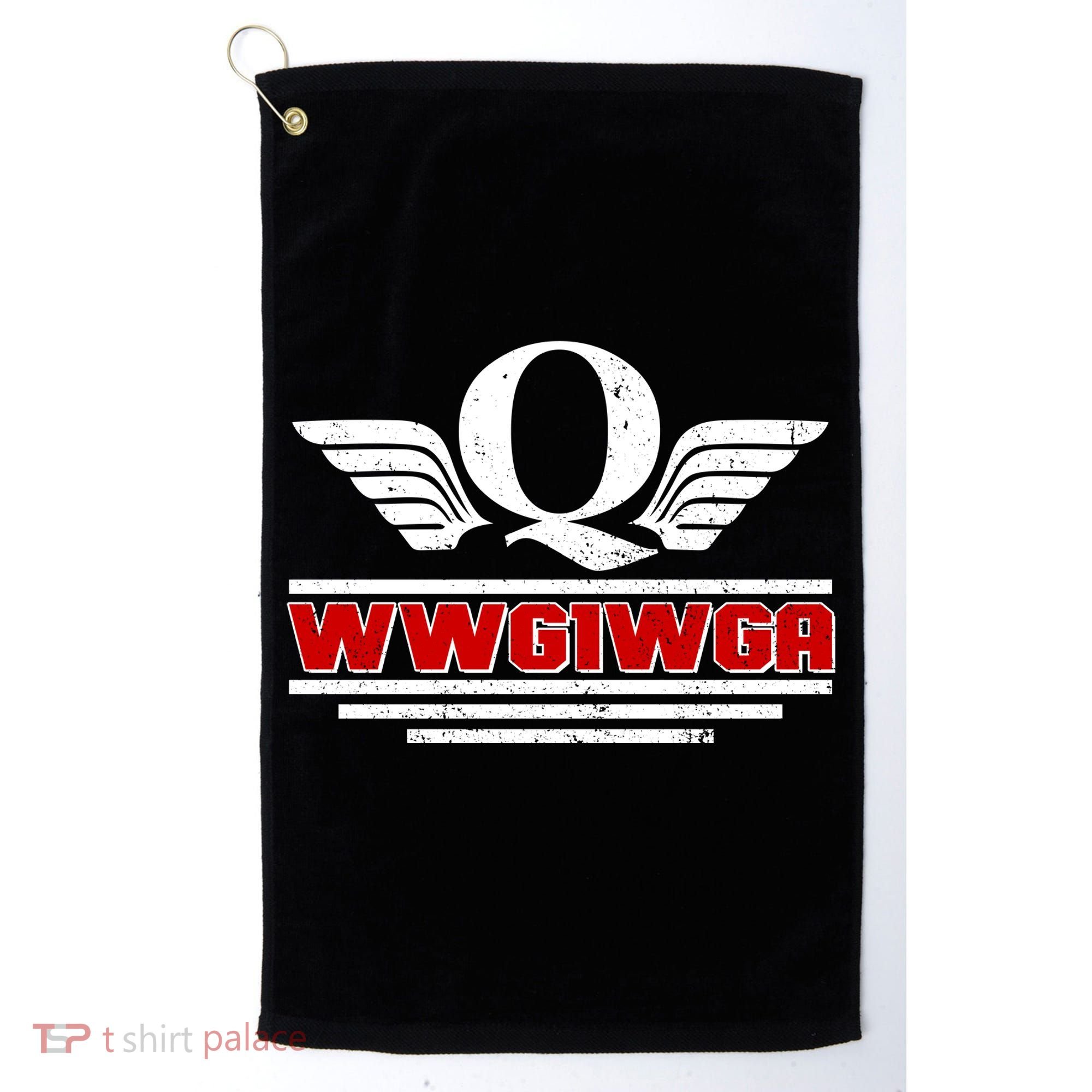 QAnon Wings WWG1WGA Golf Towel