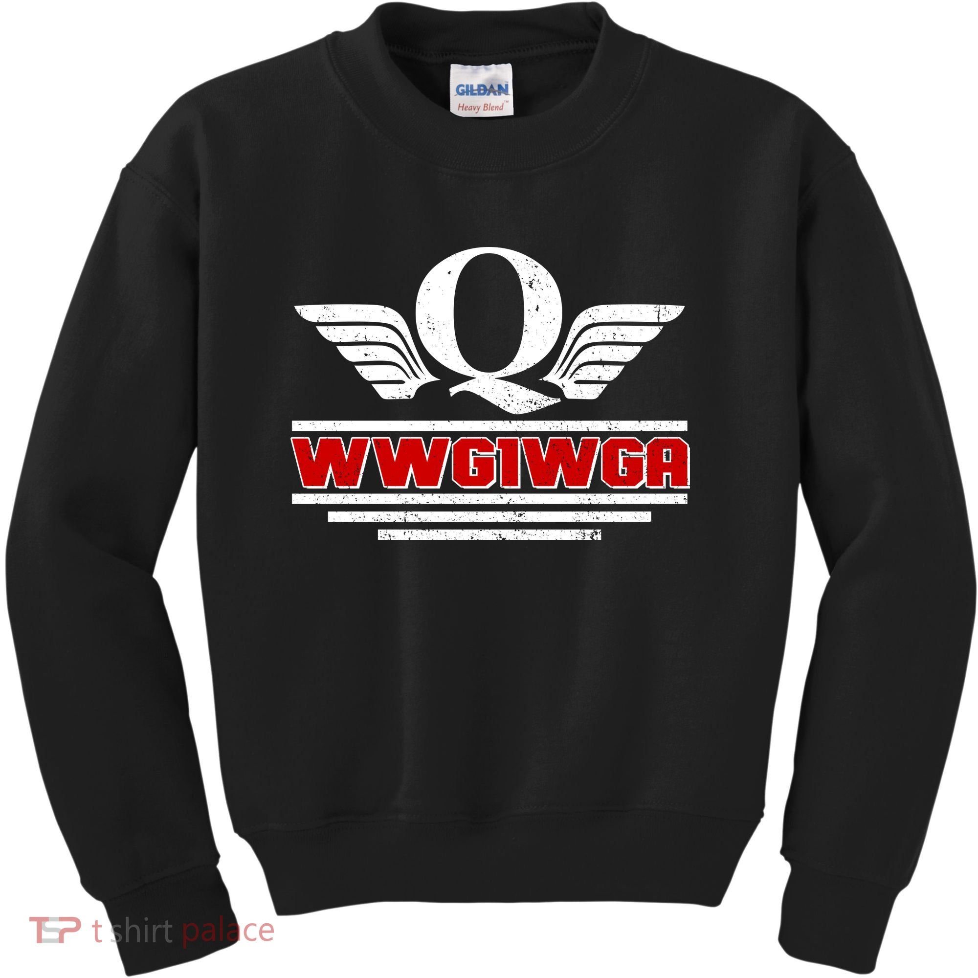 QAnon Wings WWG1WGA Kids Sweatshirt