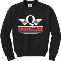 QAnon Wings WWG1WGA Kids Sweatshirt thumb 0