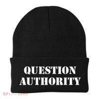 Question Authority Protest Resist Politics Free Thinker Beanie thumb 0