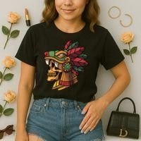 Quetzalcoatl Aztec Skull Mayan Ancient Inca Toltec Gift Comfort Colors Boxy T-Shirt thumb 2