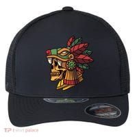 Quetzalcoatl Aztec Skull Mayan Ancient Inca Toltec Gift Flexfit Unipanel Trucker Cap thumb 0