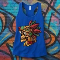 Quetzalcoatl Aztec Skull Mayan Ancient Inca Toltec Gift Women's Tank Top thumb 3