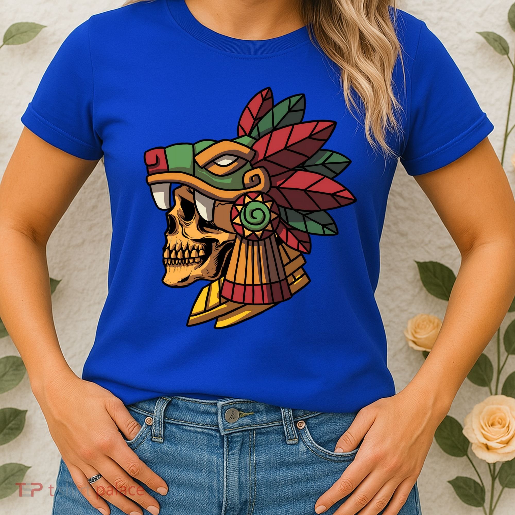 Quetzalcoatl Aztec Skull Mayan Ancient Inca Toltec Gift Women's T-Shirt
