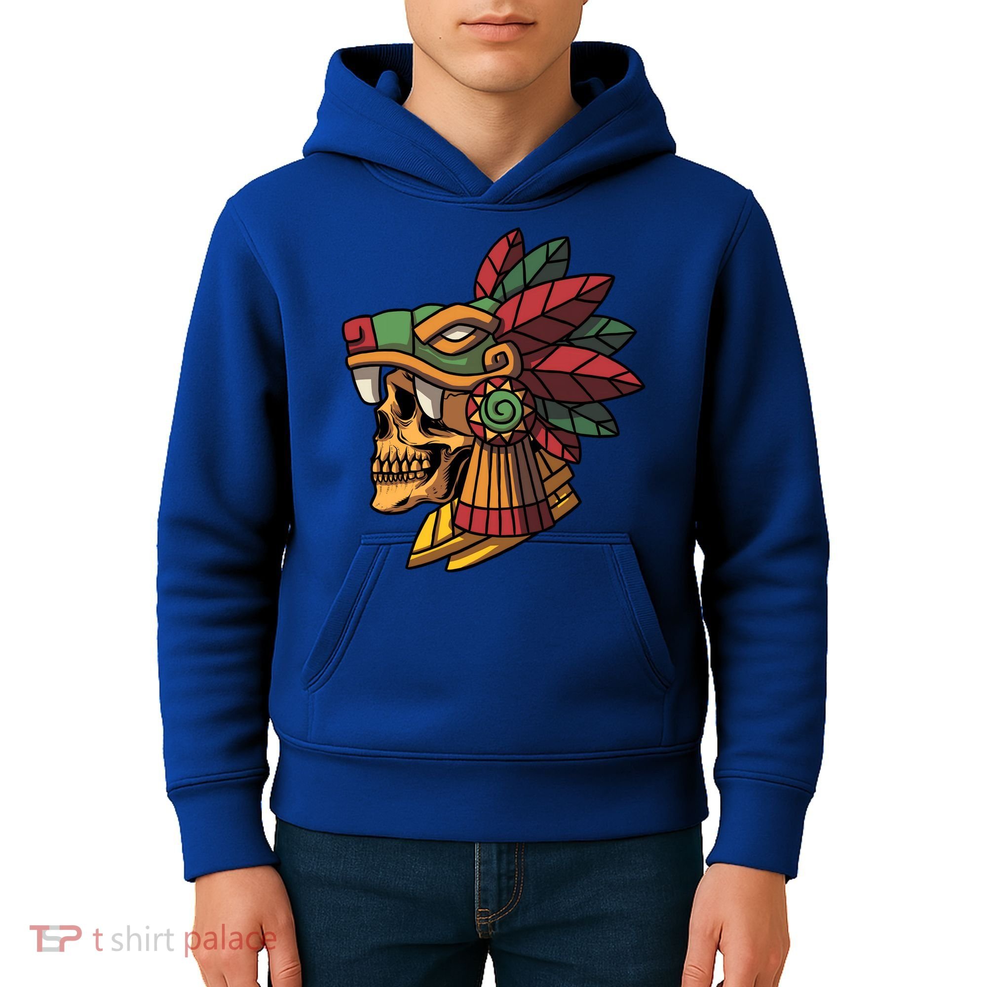 Quetzalcoatl Aztec Skull Mayan Ancient Inca Toltec Gift Kids Hoodie