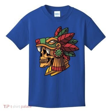Quetzalcoatl Aztec Skull Mayan Ancient Inca Toltec Gift Kids T-Shirt