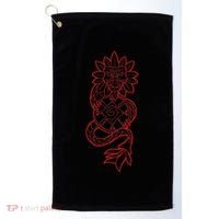 Quetzalcoatl Aztec Serpent Mayan Aztec Stone Inca Toltec Golf Towel thumb 0