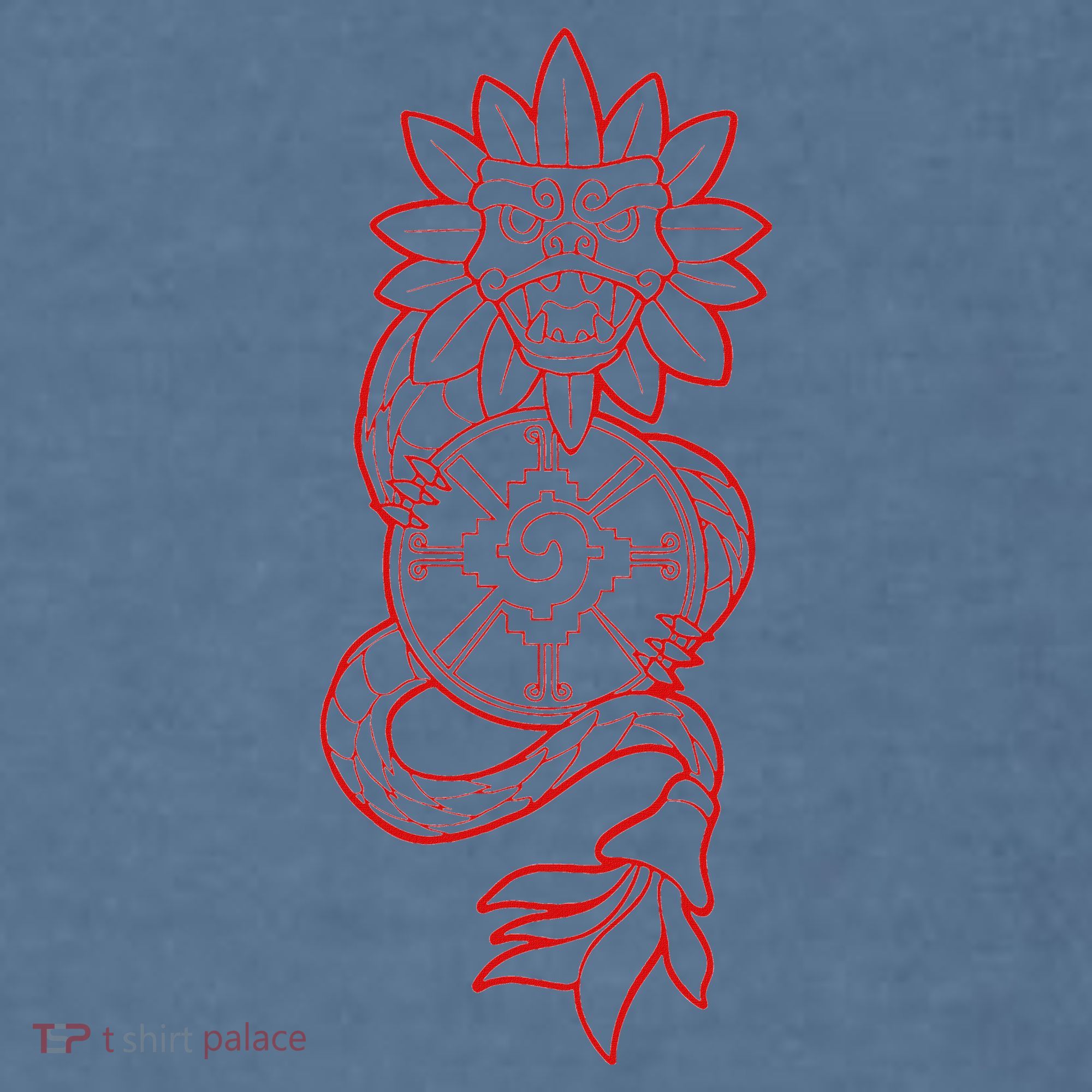 Quetzalcoatl Aztec Serpent Mayan Aztec Stone Inca Toltec Comfort Colors Garment-Dyed Hooded Sweatshirt