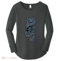 Quetzalcoatl Aztec Serpent Mayan Aztec Stone Inca Toltec Women's Perfect Tri Tunic Long Sleeve Shirt thumb 0