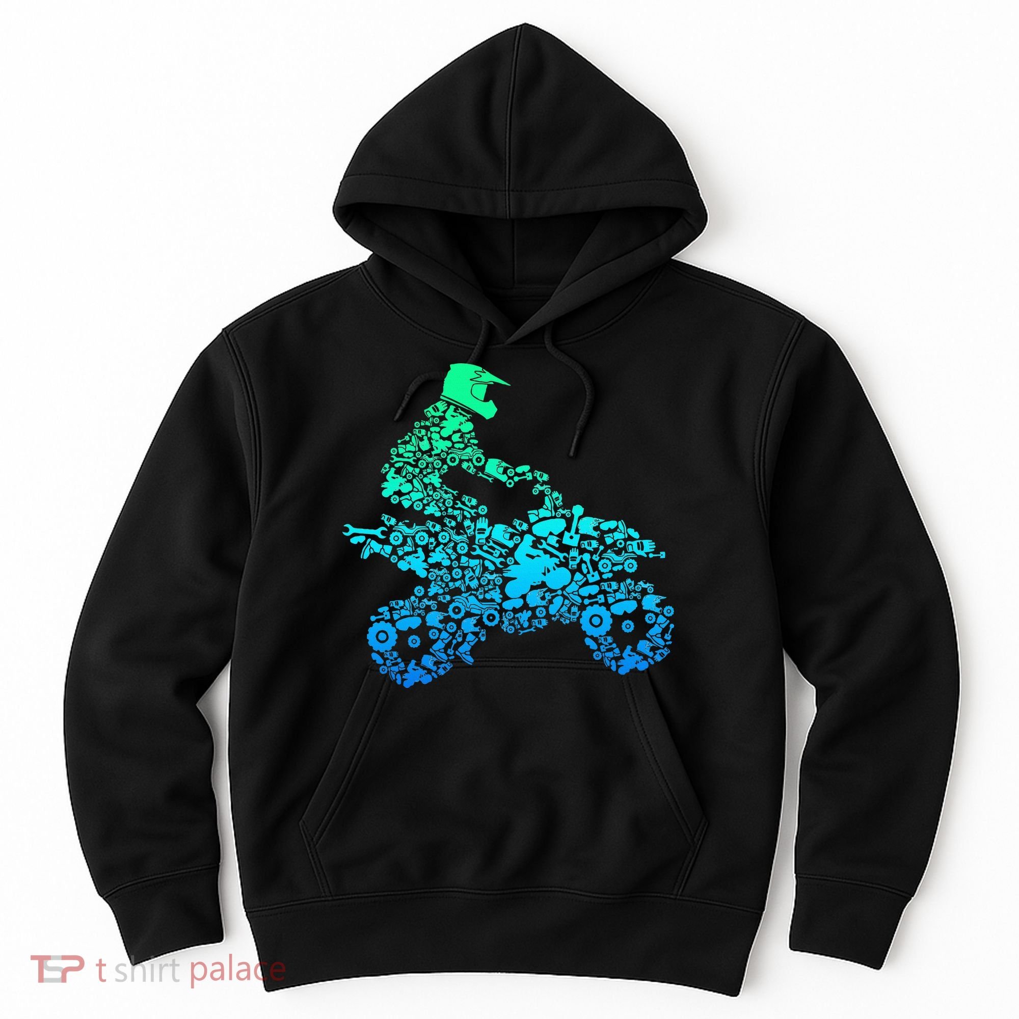 Quad Biker Atv 4 Wheeler Funny Quad Gift Hoodie