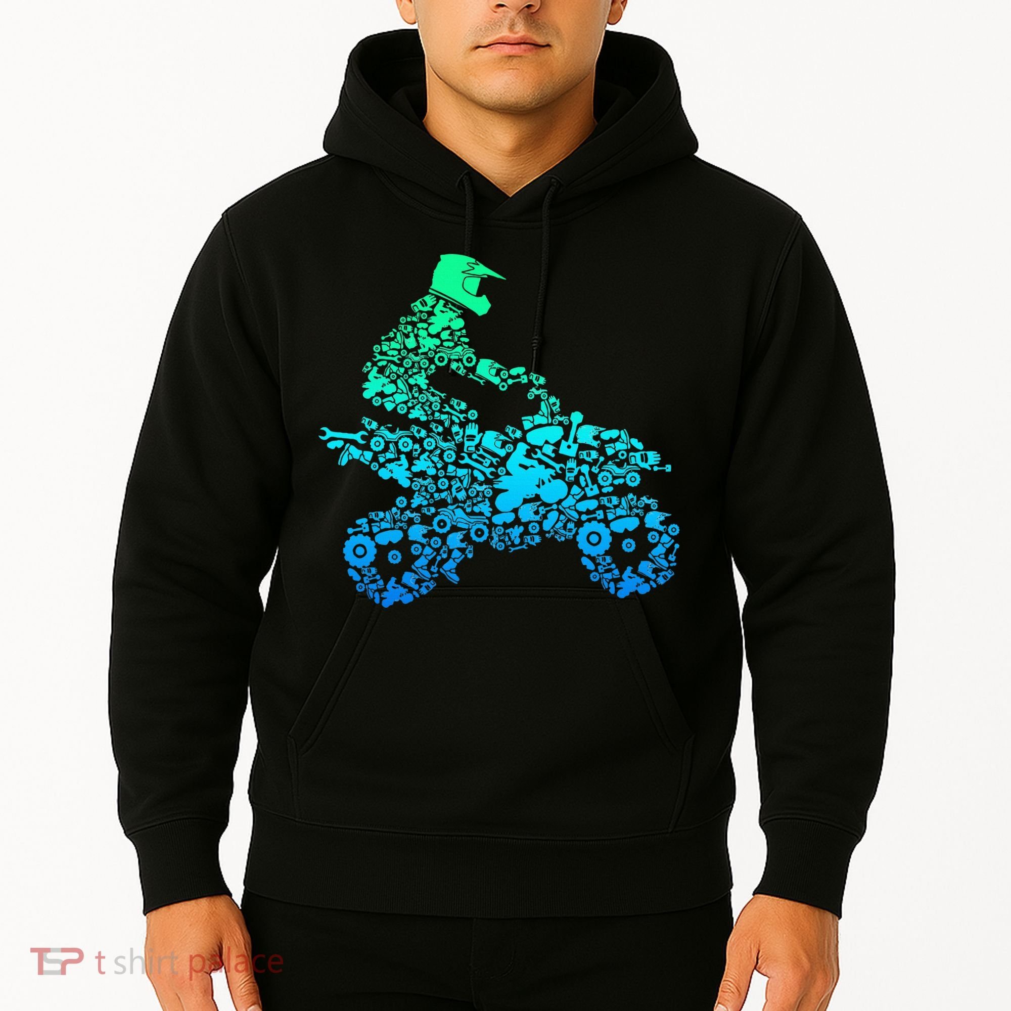 Quad Biker Atv 4 Wheeler Funny Quad Gift Hoodie