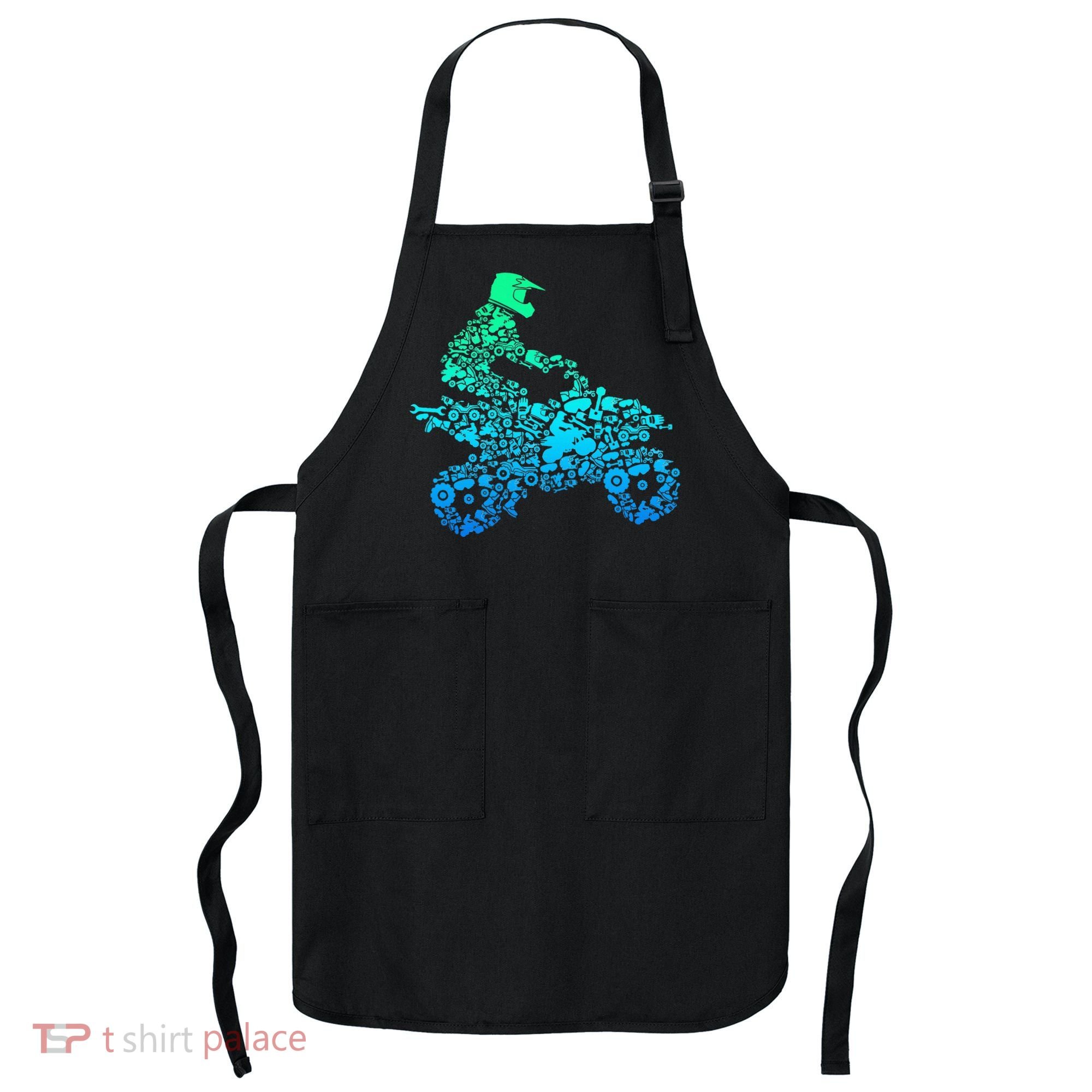 Quad Biker Atv 4 Wheeler Funny Quad Gift Apron