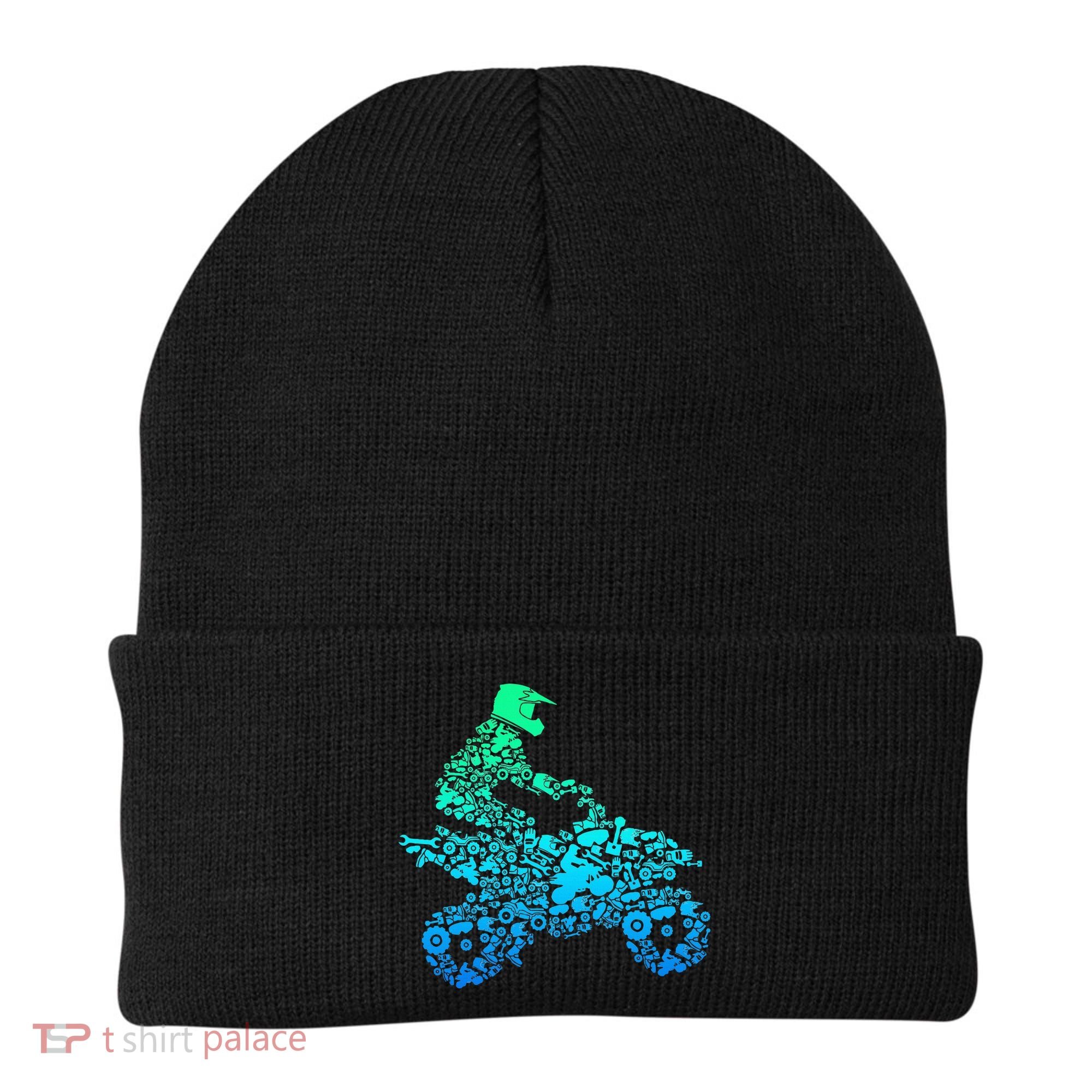 Quad Biker Atv 4 Wheeler Funny Quad Gift Beanie