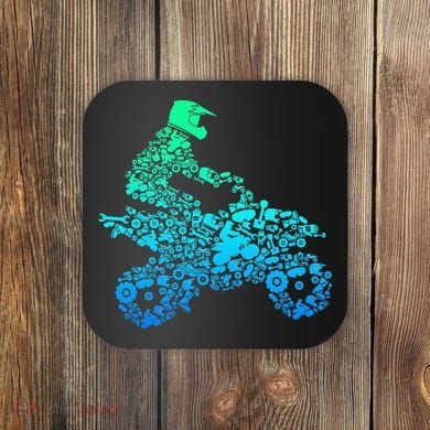Quad Biker Atv 4 Wheeler Funny Quad Gift Coaster