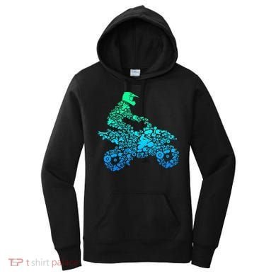 Quad Biker Atv 4 Wheeler Funny Quad Gift Women's Hoodie
