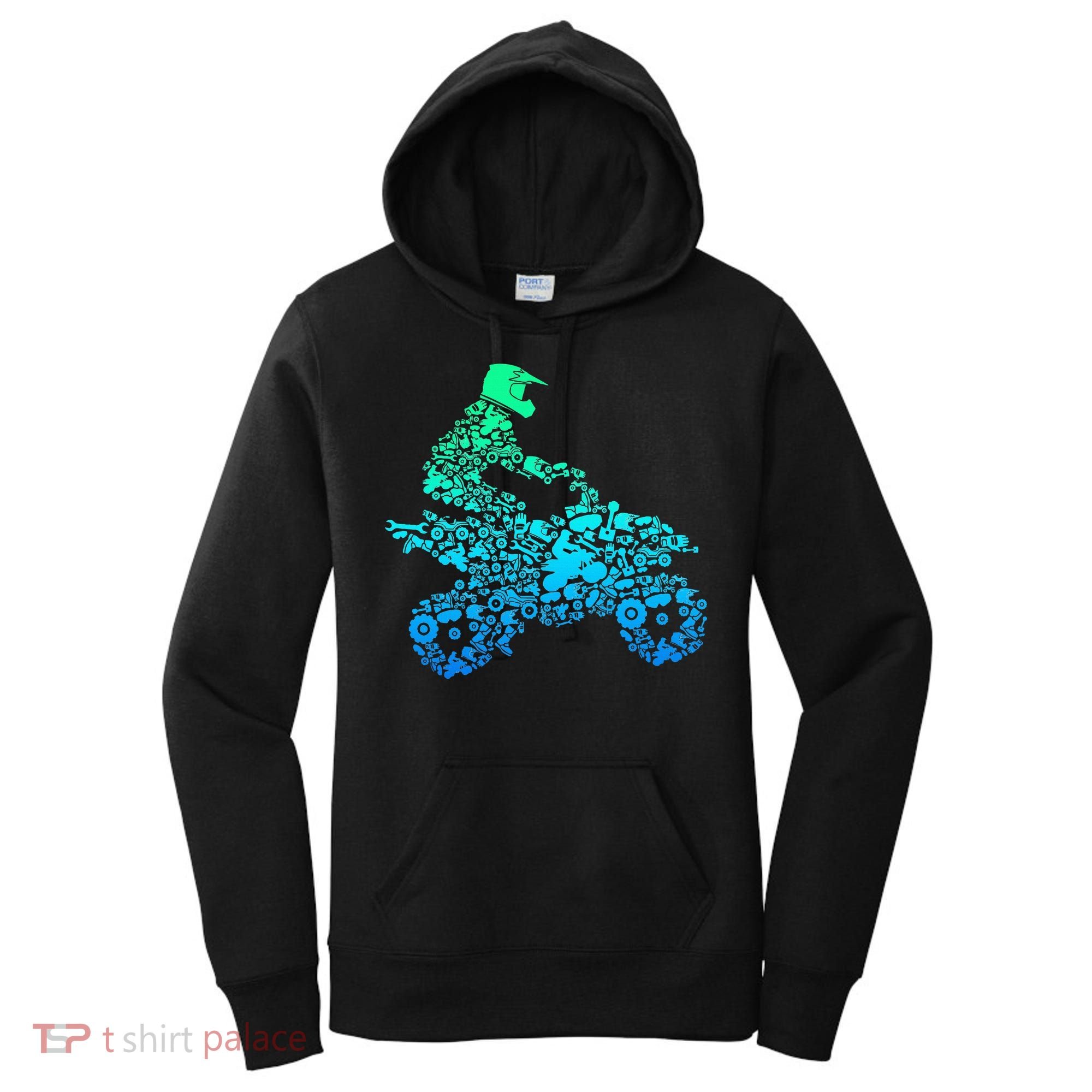 Quad Biker Atv 4 Wheeler Funny Quad Gift Women's Hoodie