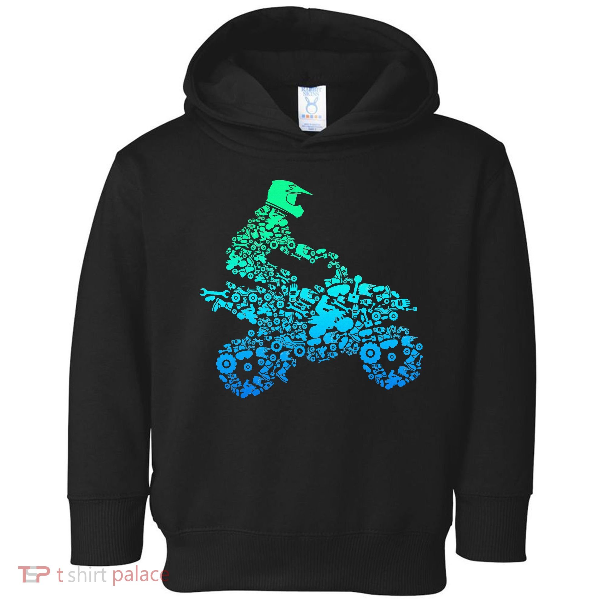 Quad Biker Atv 4 Wheeler Funny Quad Gift Toddler Hoodie