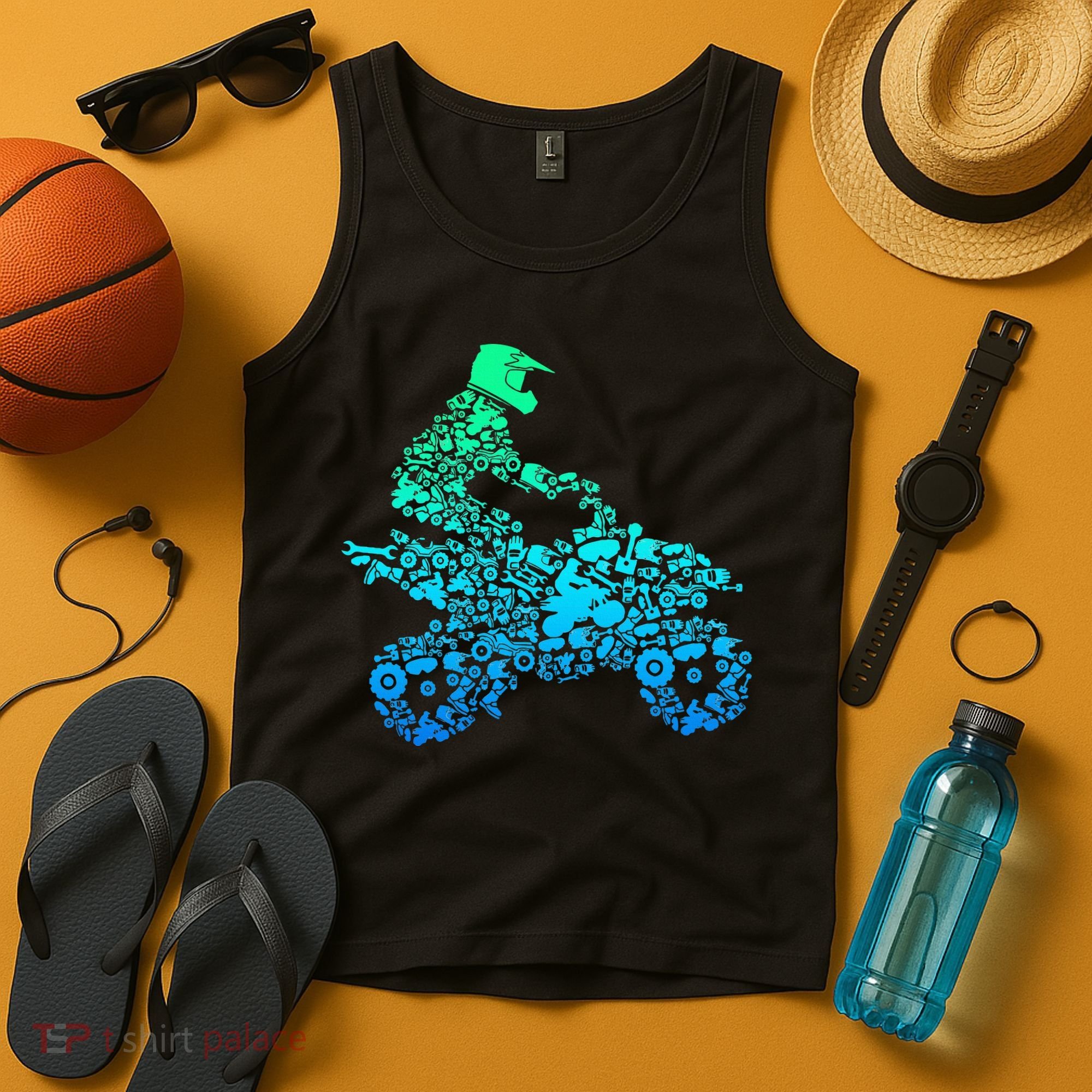 Quad Biker Atv 4 Wheeler Funny Quad Gift Tank Top