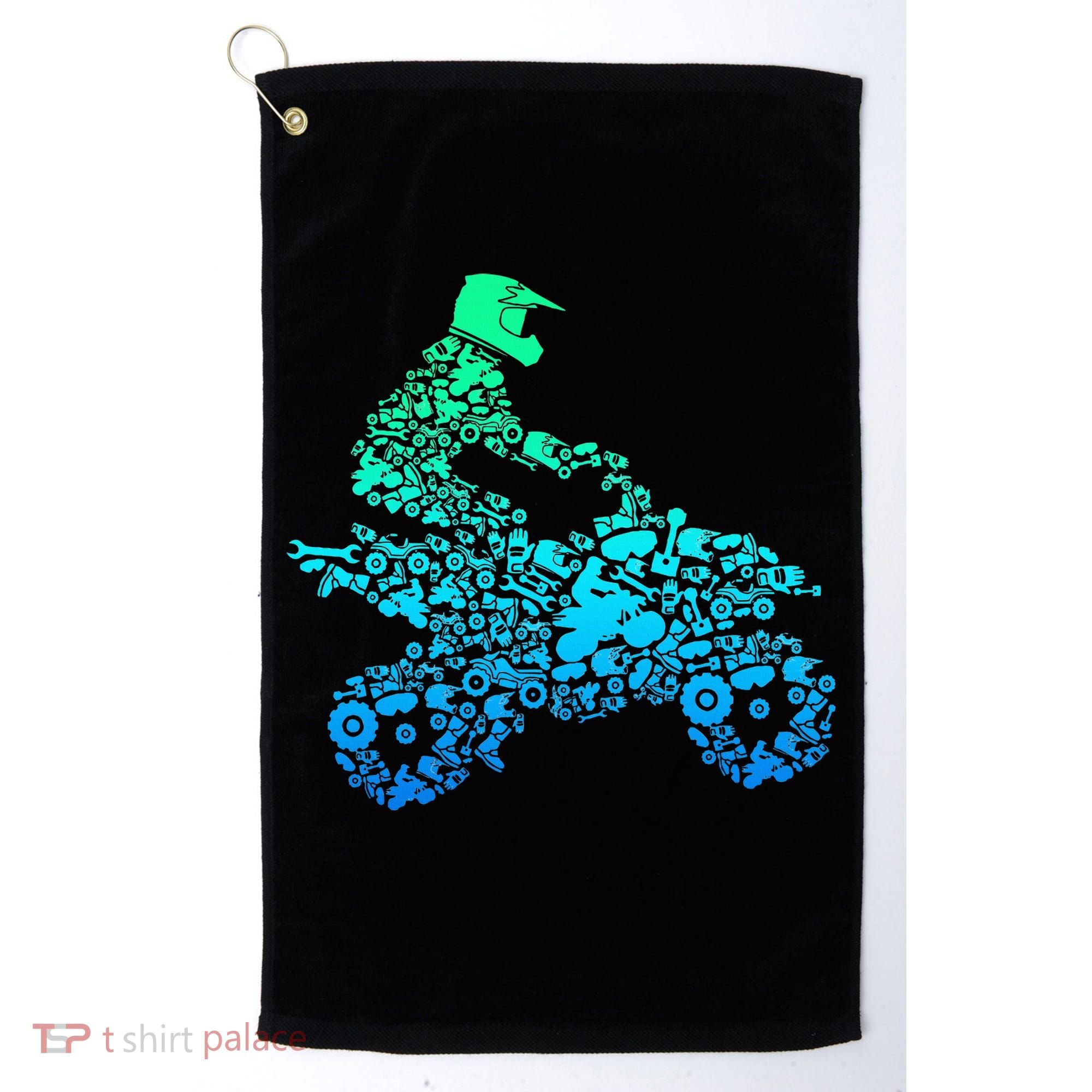Quad Biker Atv 4 Wheeler Funny Quad Gift Golf Towel