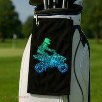 Quad Biker Atv 4 Wheeler Funny Quad Gift Golf Towel thumb 2