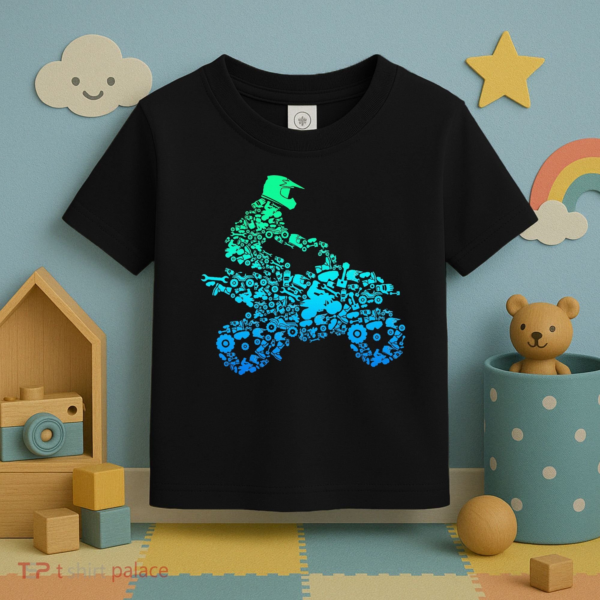 Quad Biker Atv 4 Wheeler Funny Quad Gift Toddler T-Shirt
