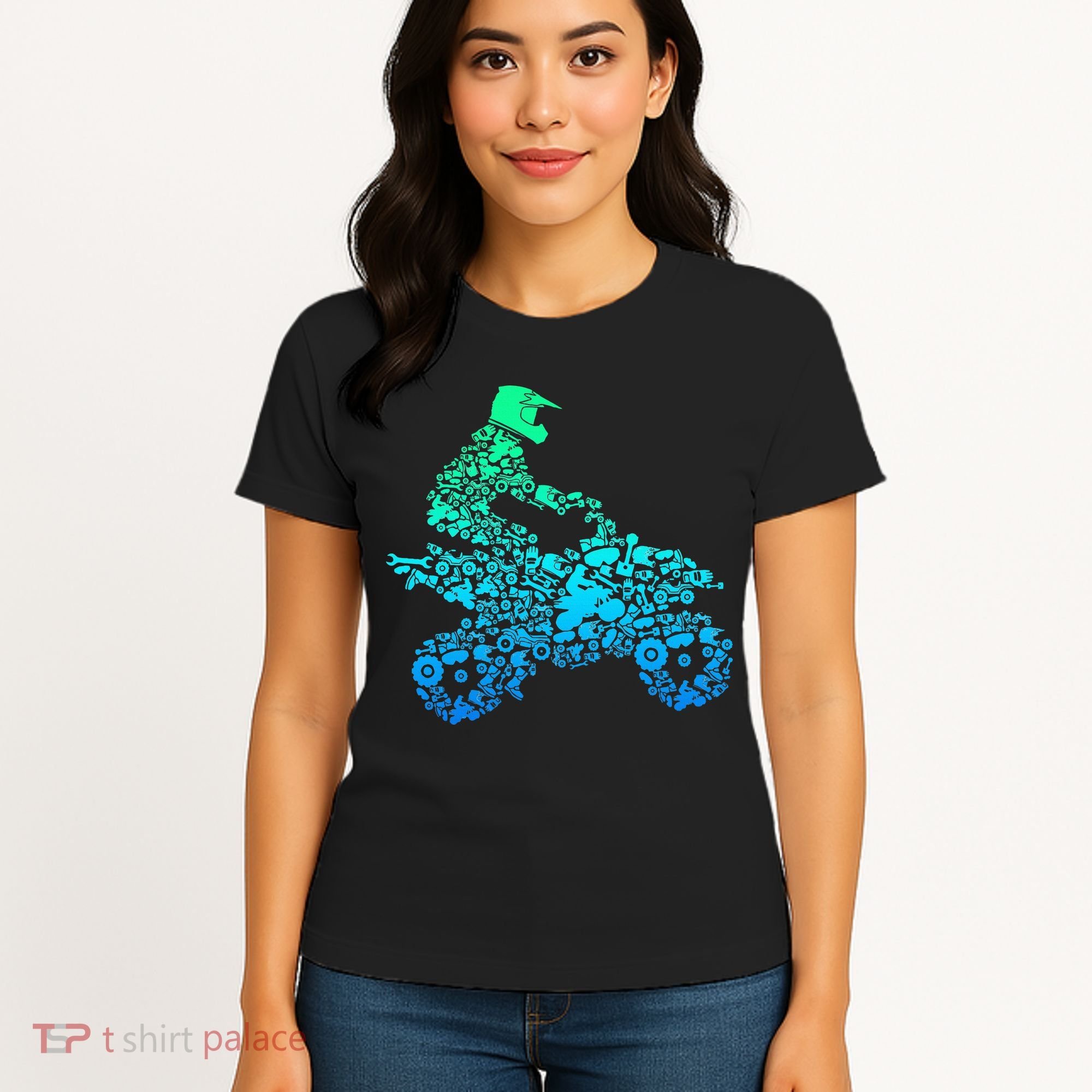 Quad Biker Atv 4 Wheeler Funny Quad Gift Women's T-Shirt