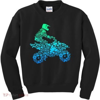 Quad Biker Atv 4 Wheeler Funny Quad Gift Kids Sweatshirt