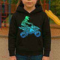Quad Biker Atv 4 Wheeler Funny Quad Gift Kids Hoodie thumb 3