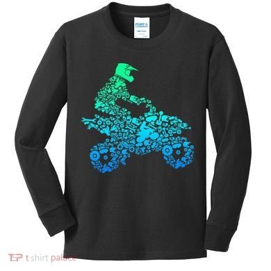 Quad Biker Atv 4 Wheeler Funny Quad Gift Kids Long Sleeve Shirt