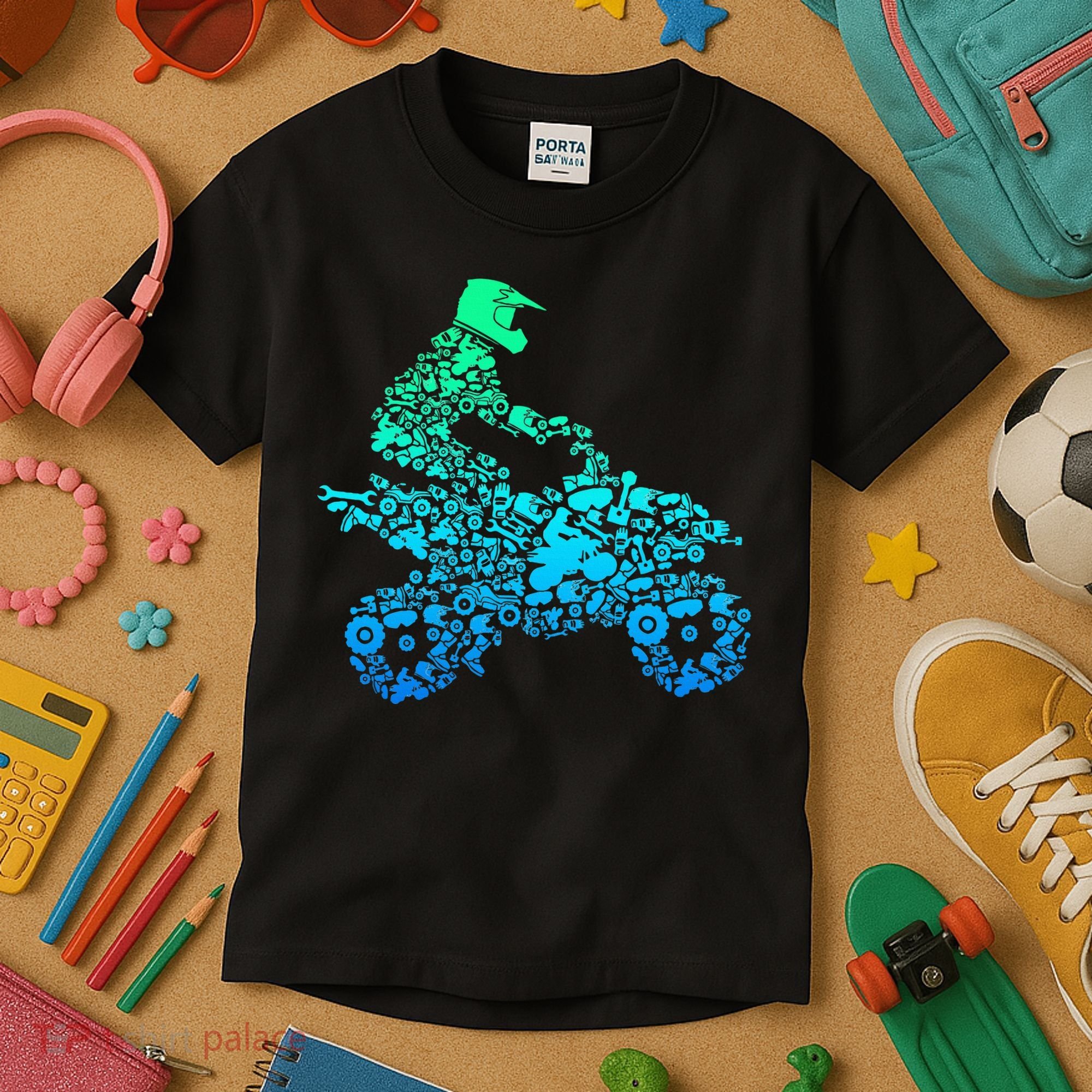 Quad Biker Atv 4 Wheeler Funny Quad Gift Kids T-Shirt