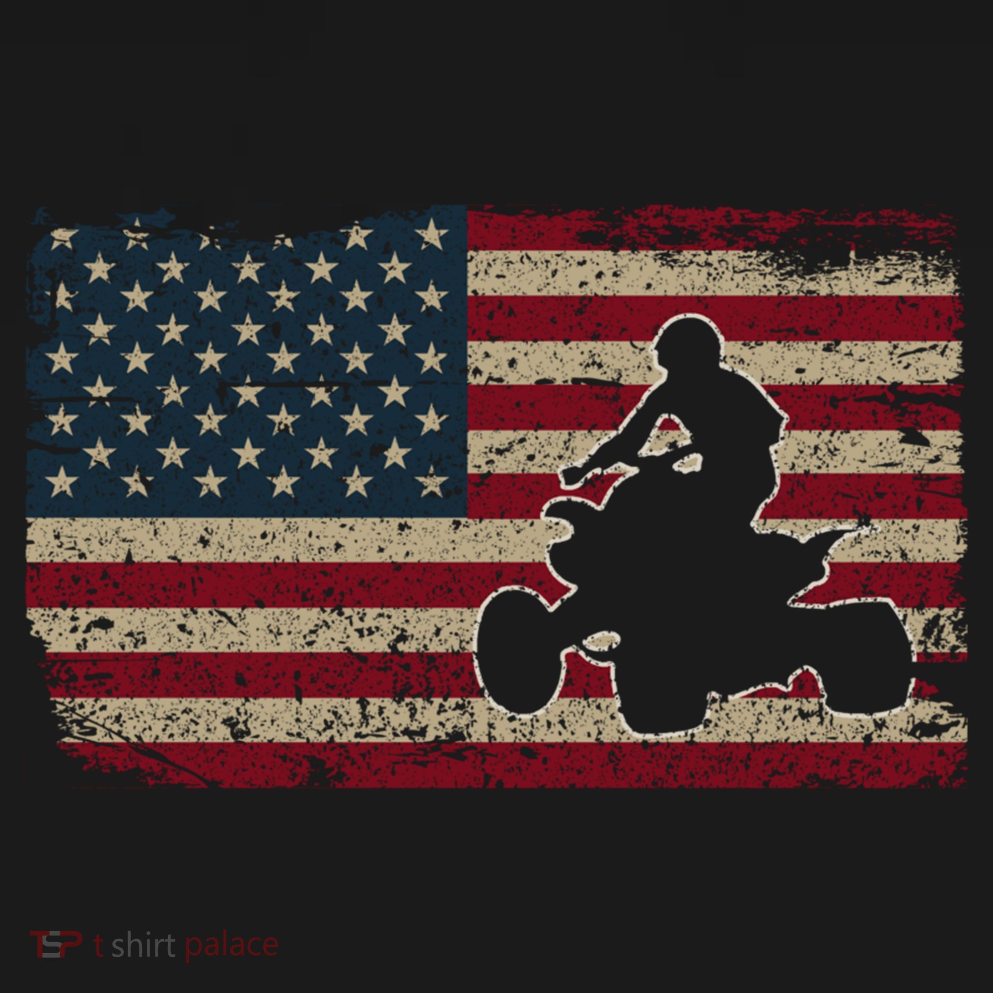 Quad Biker America Flag Gift I Atv Four Wheeler Quad Bike Gift Women's Hoodie