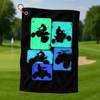 Quad Biker ATV 4 Wheeler Quad Boys Golf Towel thumb 1